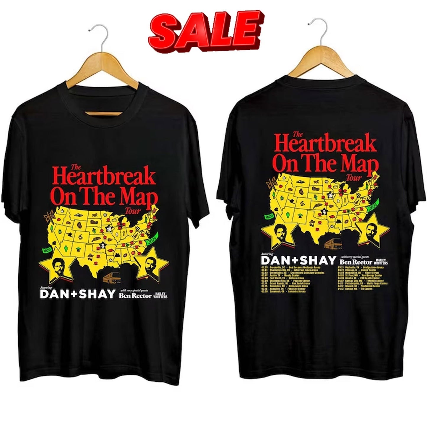 Dan And Shay Tour Heartbreak On The Map 2024 Shirt