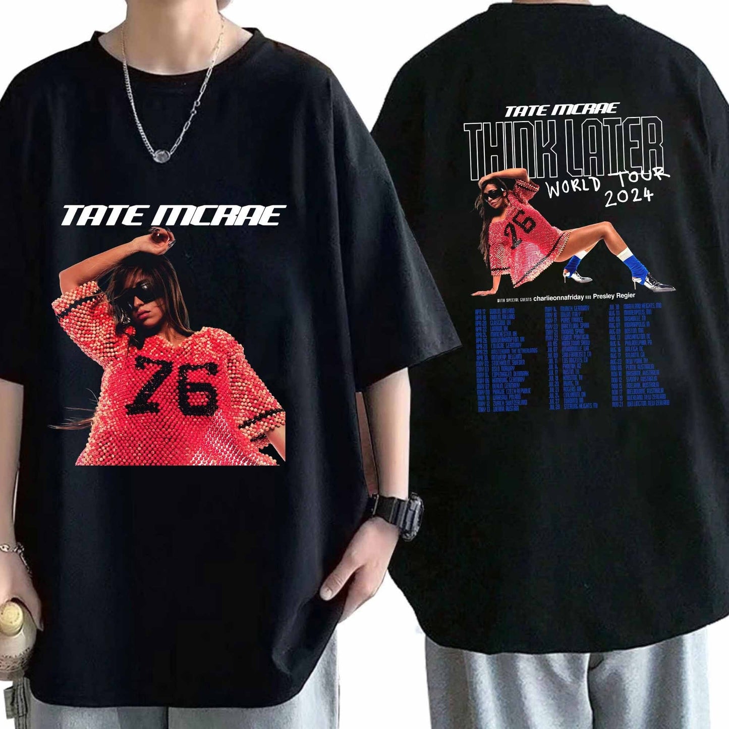 Tate Mcrae The Think Later World Tour 2024 T-Shirt