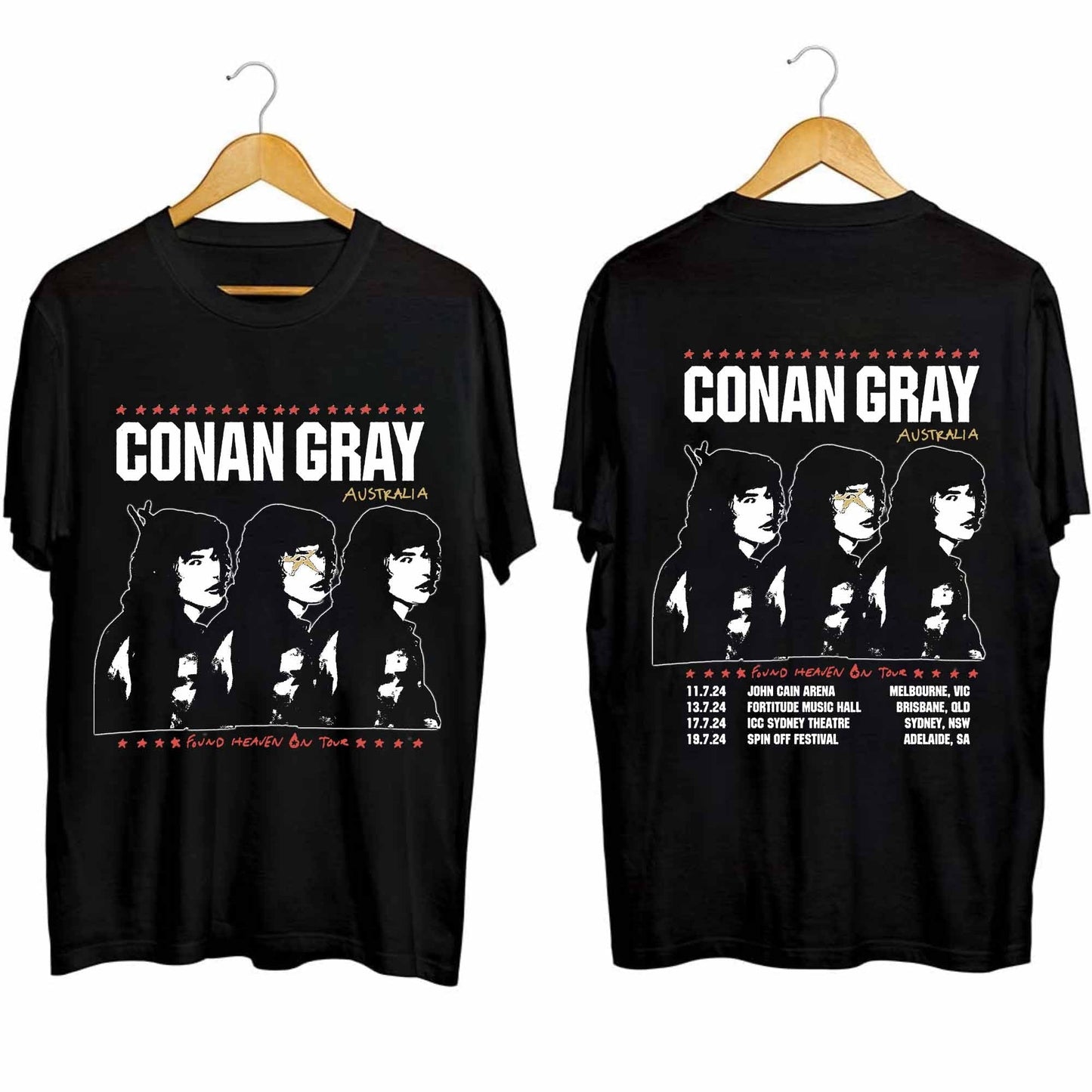 Conan Gray - Found Heaven On Tour 2024 Australia Shirt, Conan Gray Shirt