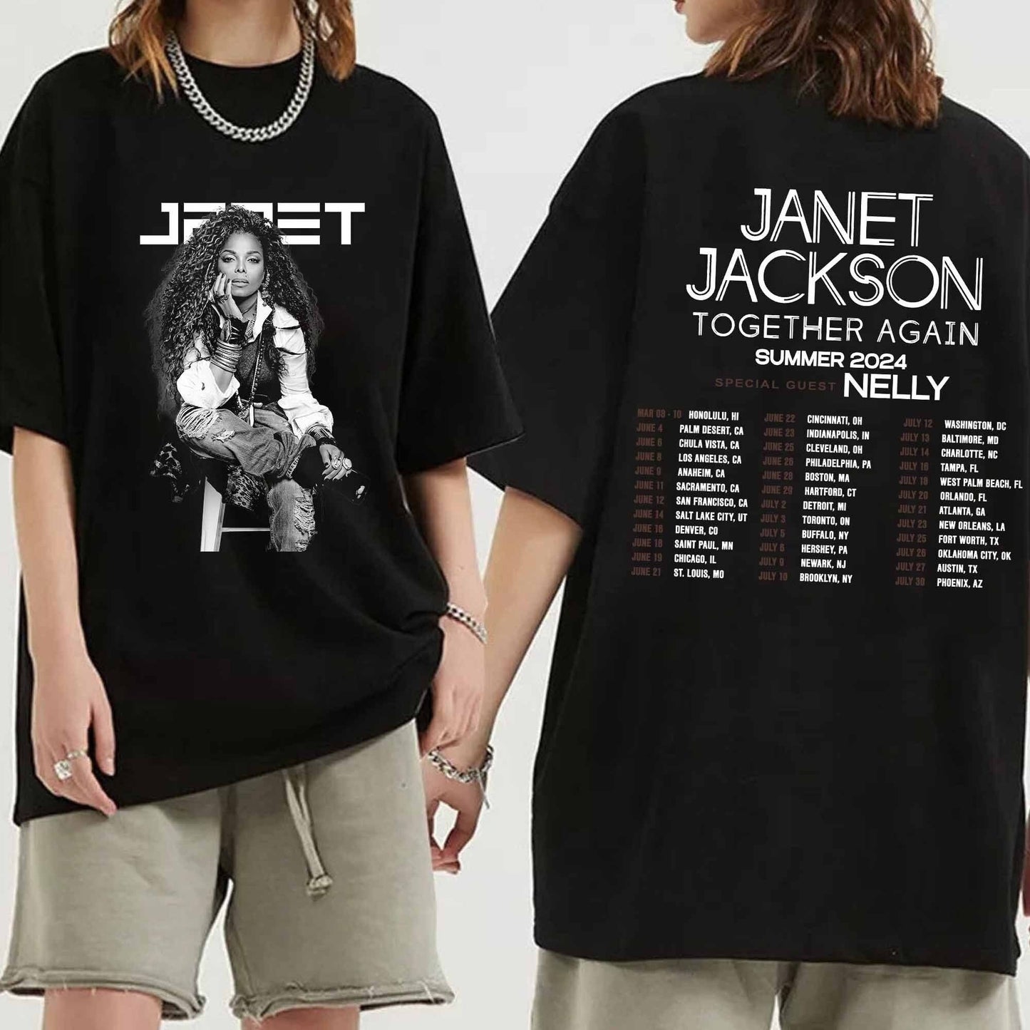 Janet Jackson Together Again Summer Tour 2024 Shirt