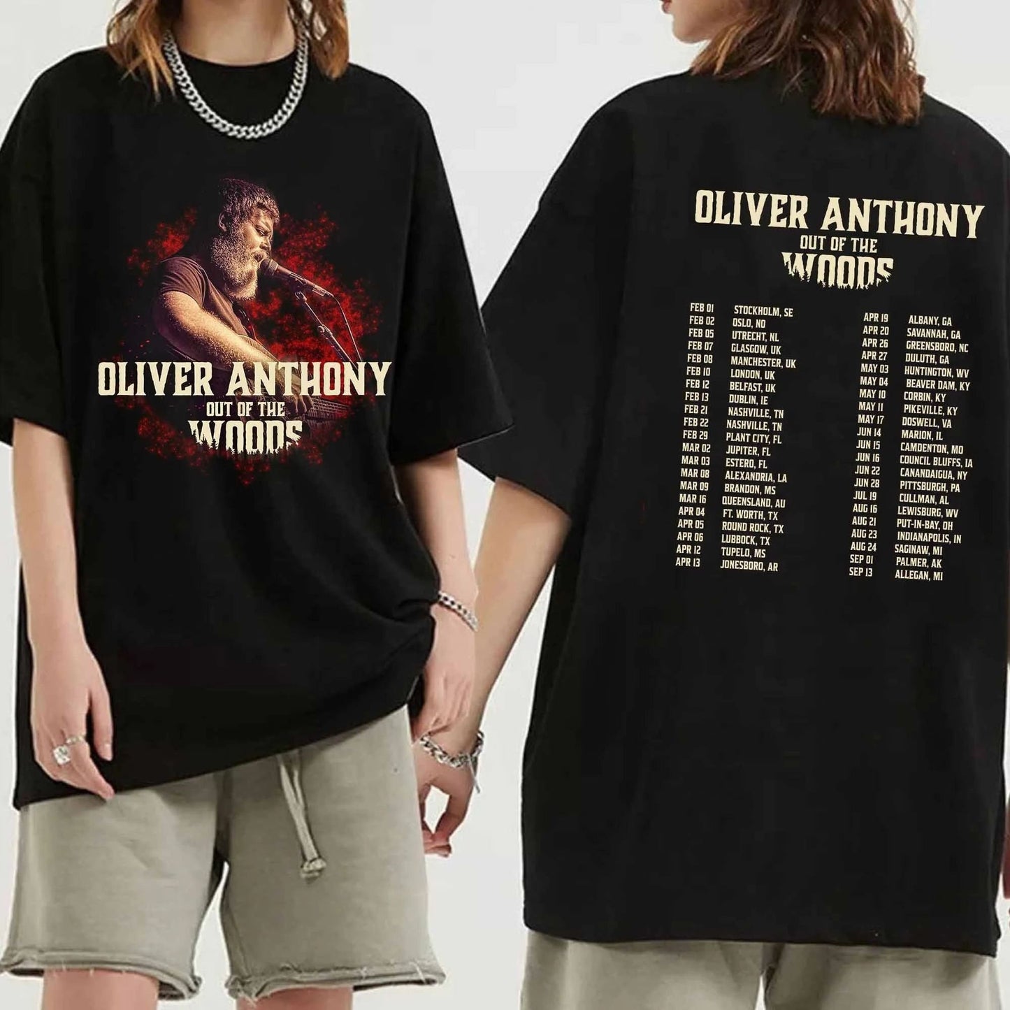 Oliver Anthony - Out Of The Woods 2024 Tour Shirt, Oliver Anthony Fan Shirt