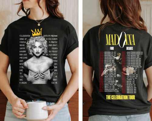 Madonna The Celebration Tour Four Decades Music Tour 2024 T-Shirt