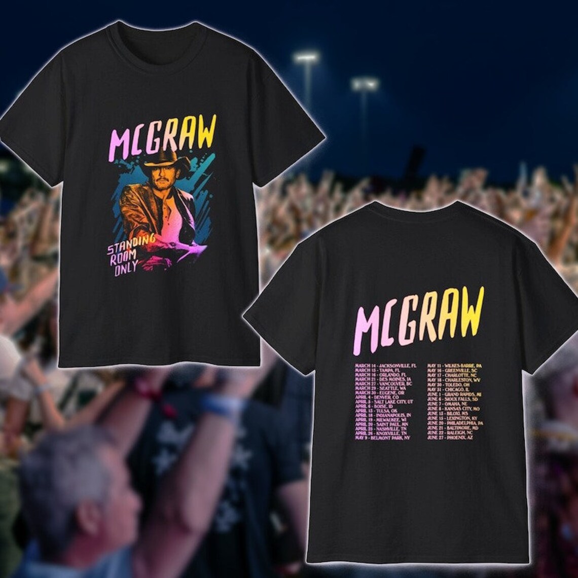 Tim McGraw Tour Shirt 2024 Standing Room Only t-shirt