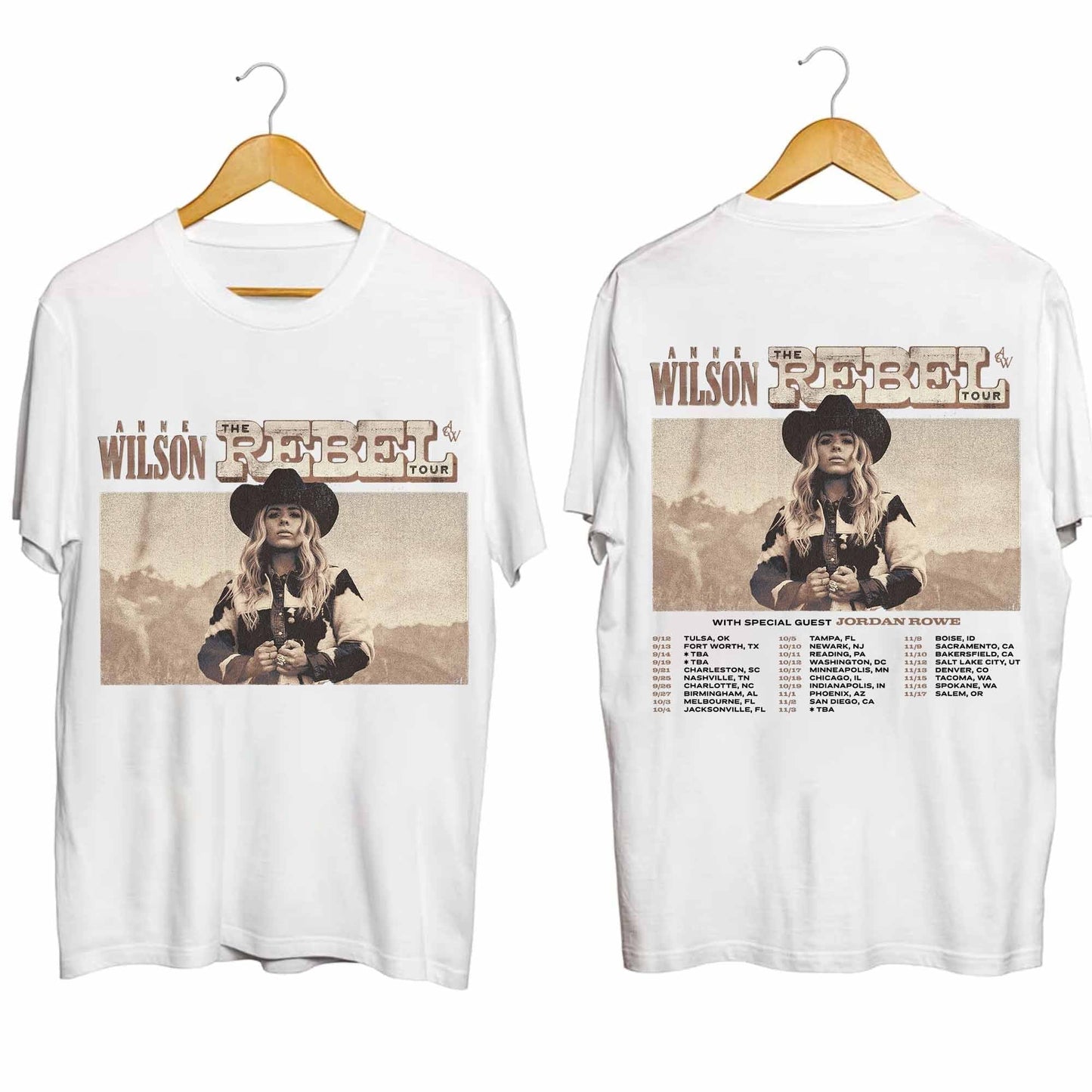 Anne Wilson - The Rebel Tour 2024 Double Sided Shirt