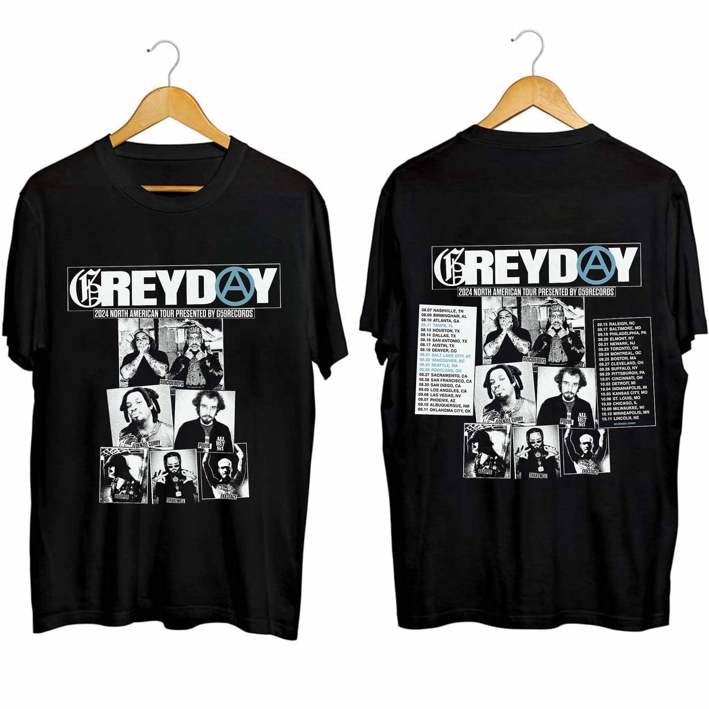 SUICIDEBOYS - Grey Day 2024 Tour Double Sided Shirt