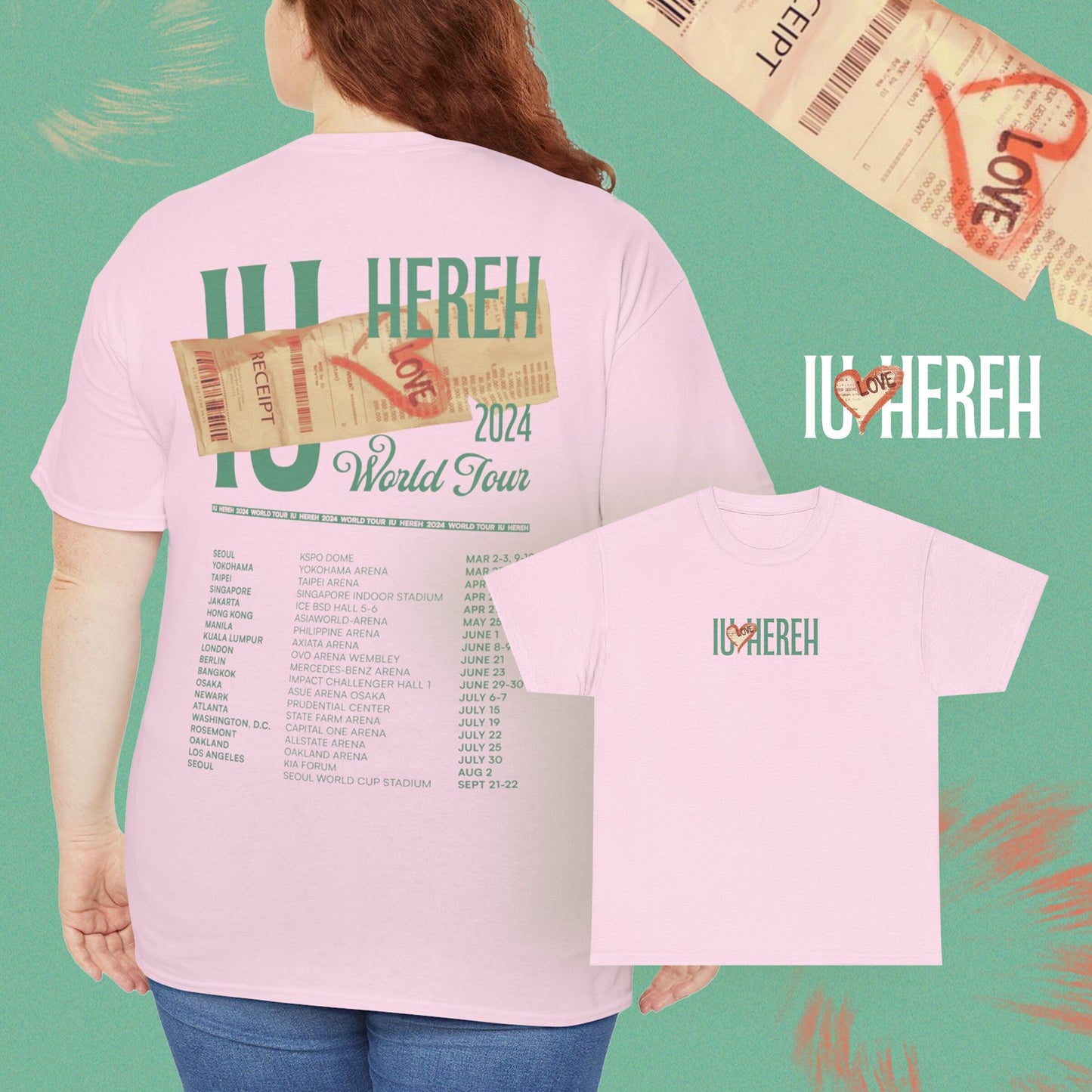 IU HEREH 2024 World Tour Arena Concert T-shirt 2