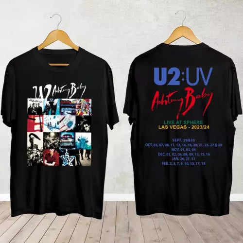 2024 U2 Rock Band Achtung Baby Album Tour 2023 24 T-Shirt