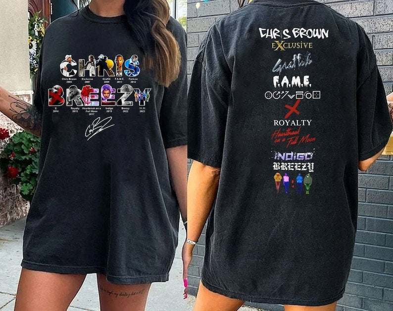 Chris Brown Shirt, Brown T-Shirt,Chris Brown 11:11 Tour Shirt