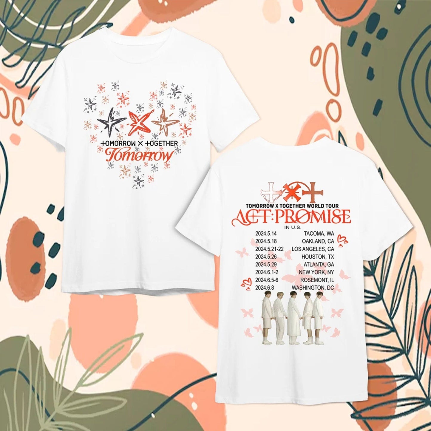 2 Sides TXT Act Promise Tour Shirt, TomorrowxTogether Tomorrow Shirt