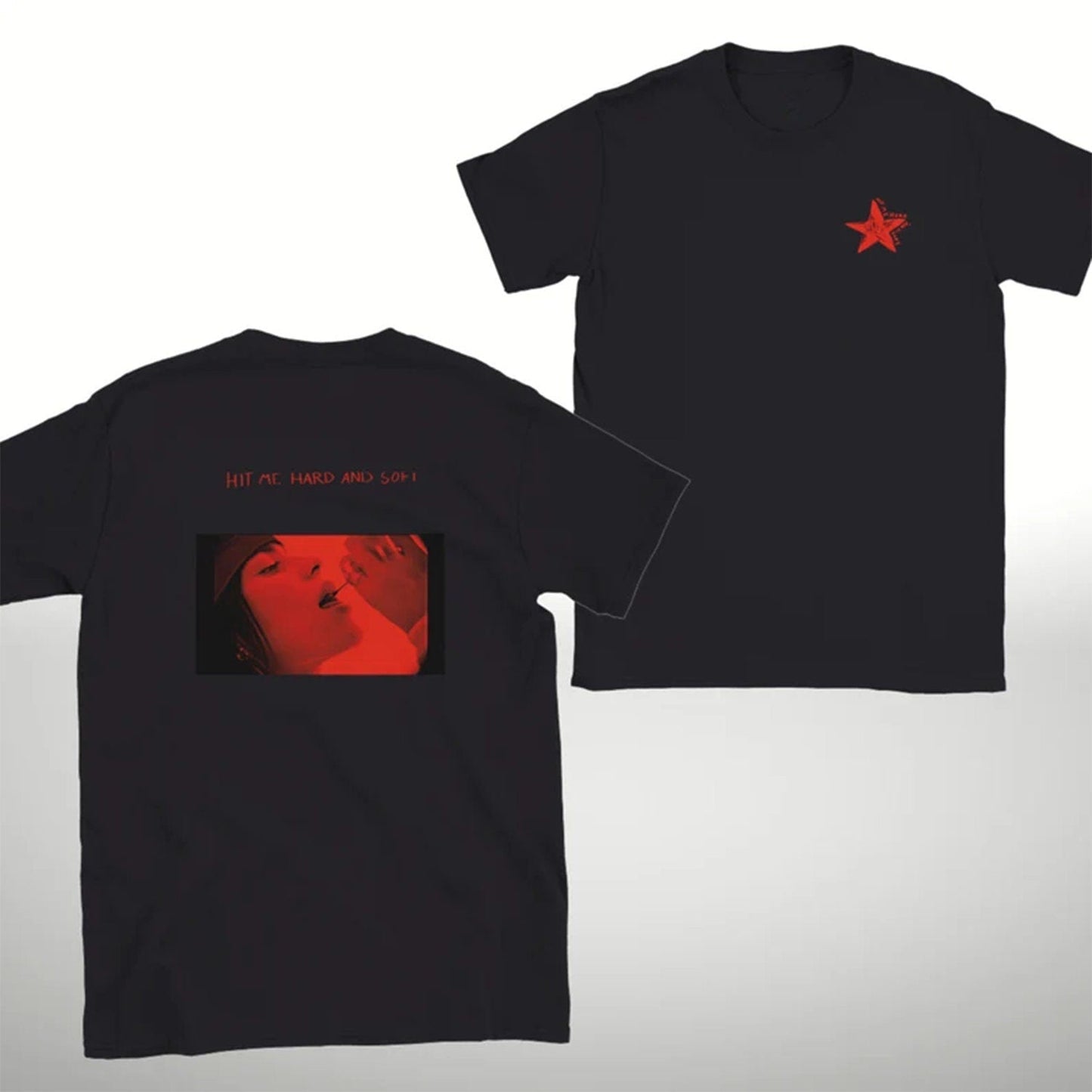 Classic Unisex Crewneck T-shirt Billie Eilish Hit me hard and soft T-Shirt