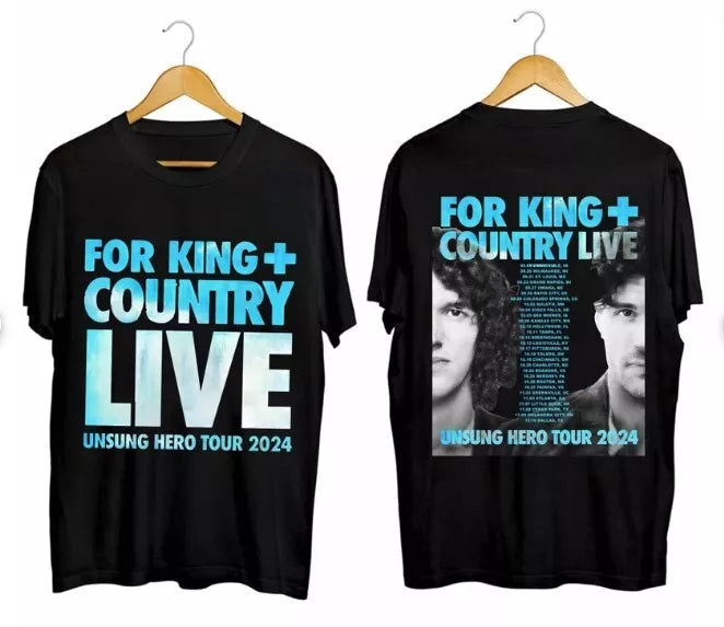 For King & Country Unsung Hero Tour 2024 Shirt