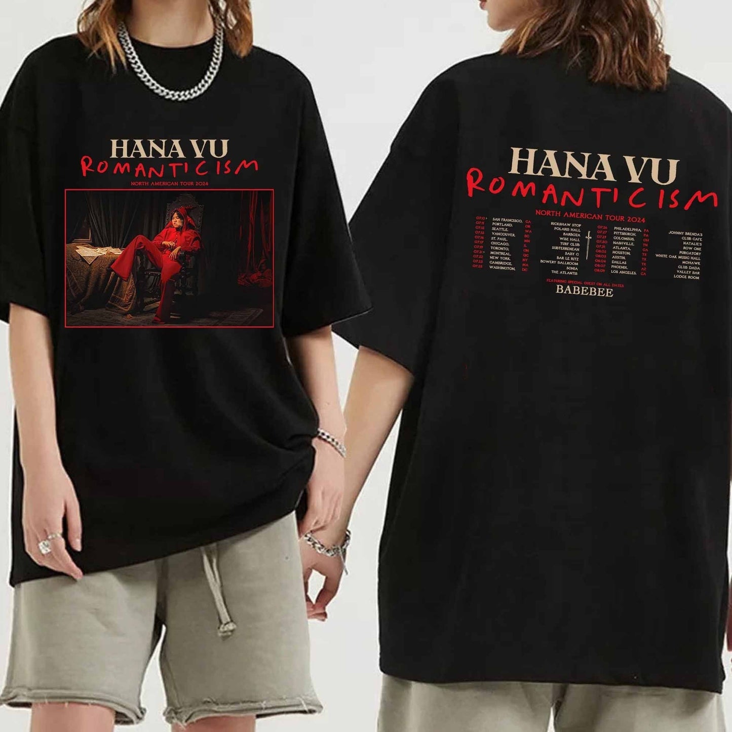 Hana Vu Romanticism 2024 Tour Shirt, Hana Vu Fan Shirt