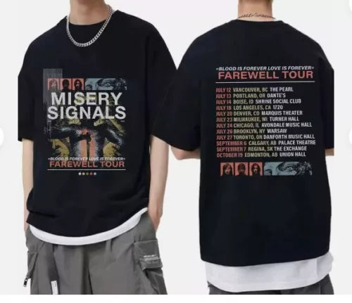 Misery Signals - Blood is Forever Love is Forever Farewell Tour 2024 Shirt
