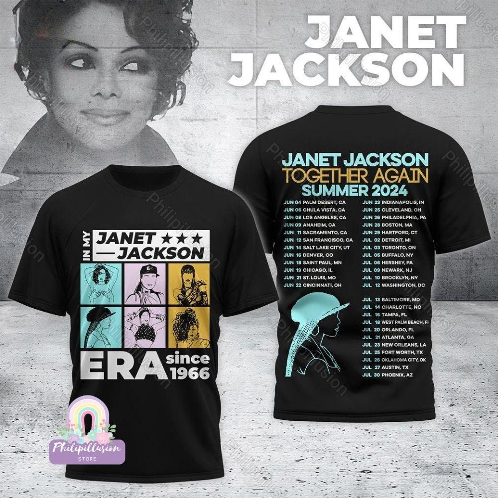 Janet Jackson Together Again 2024 Tour Shirt, Janet Jackson Era T-Shirt, Together Again Tour Tee