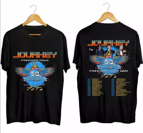 Journey Freedom Tour 2024 T-Shirt Double Sides Tshirt