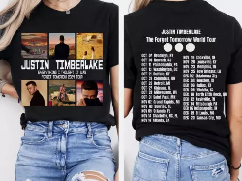 2024 Justin Timberlake Fall Tour Shirt Forget Tomorrow World Tour T-Shirt