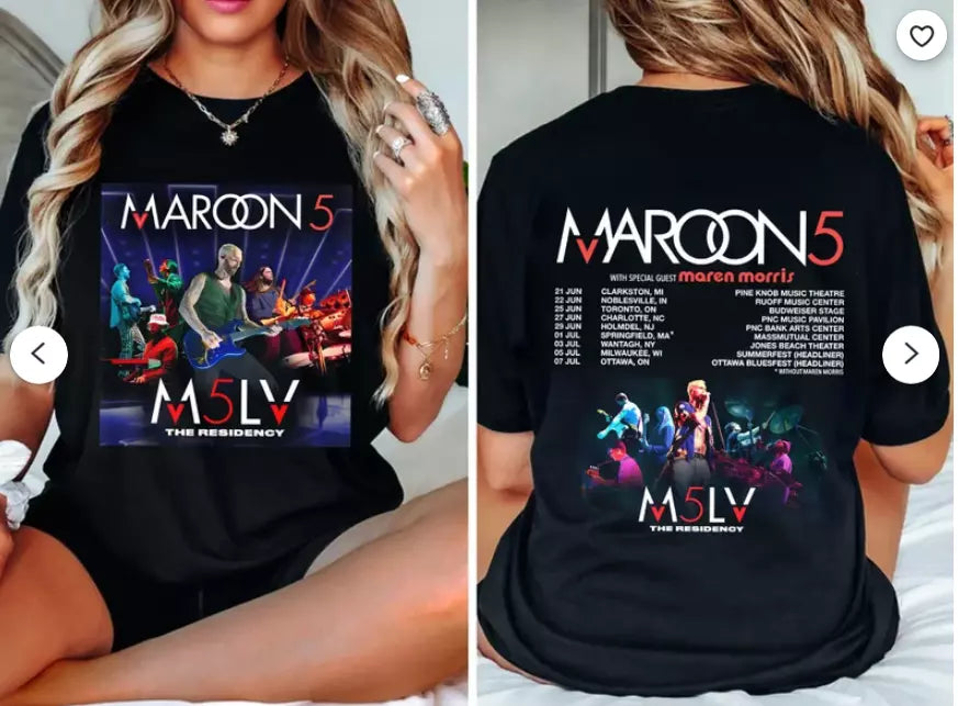 Maroon 5 2024 Tour Double Sided Shirt
