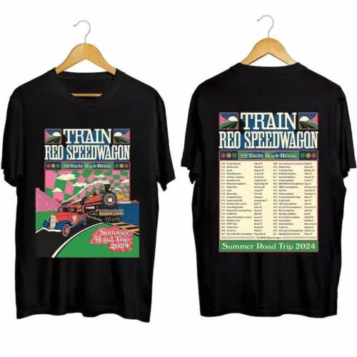 Train and Reo S wagon - The Summer Road Trip 2024 Tour Shirt