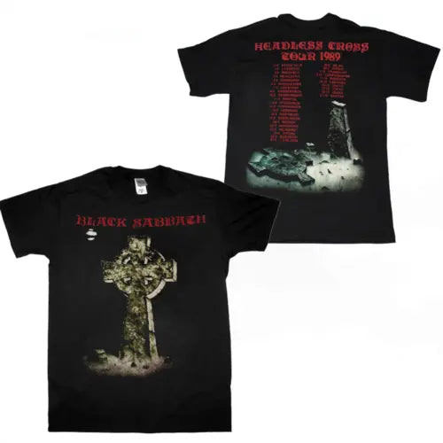 Black Cross Sabbath 1989 Headless Europe Fullsize T-Shirt Tour