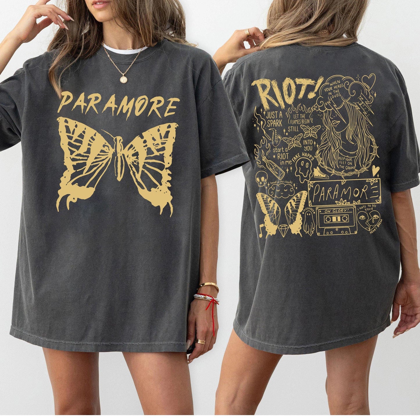 Param0re Doodle Art Color T-shirt, Paramore Album Lyrics Merch