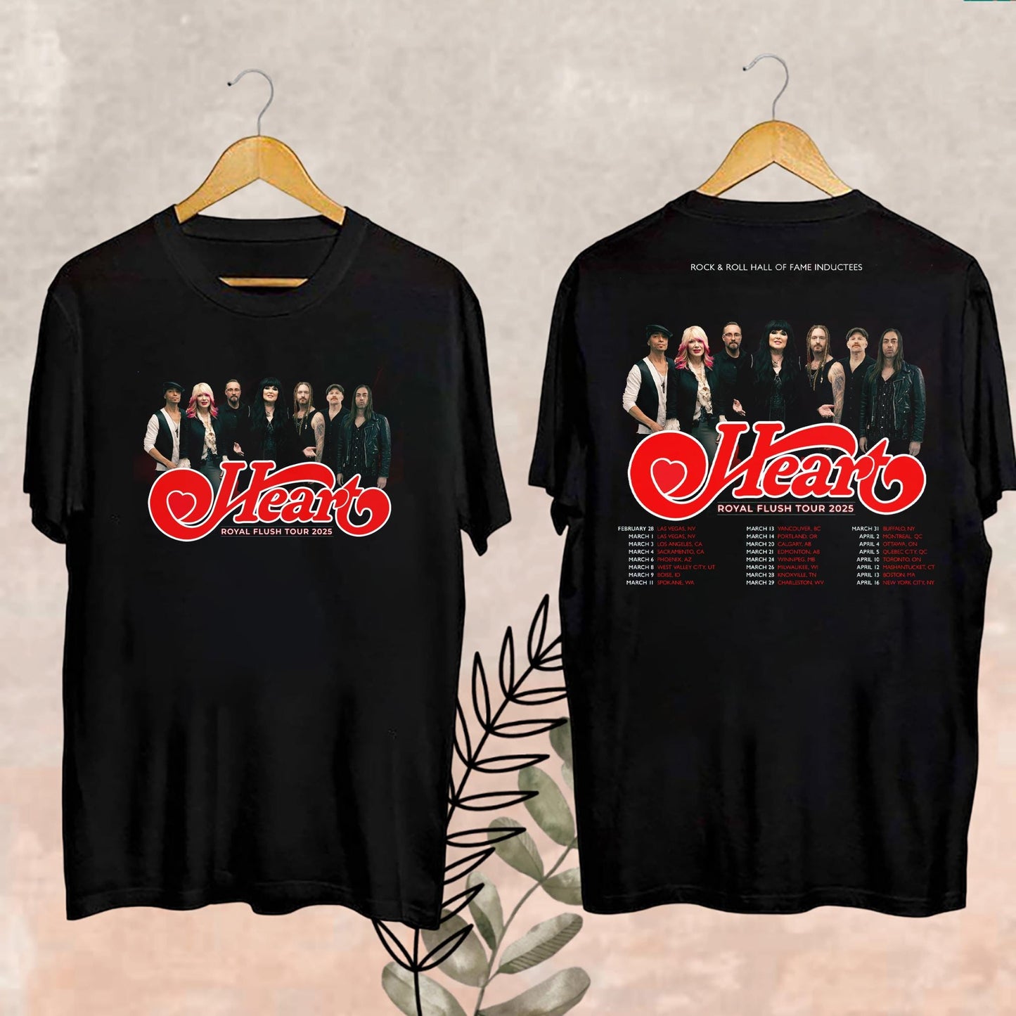 Heart Band Royal Flush Tour 2025 T-Shirt, Rock Band Heart 2025 Tour Shirt