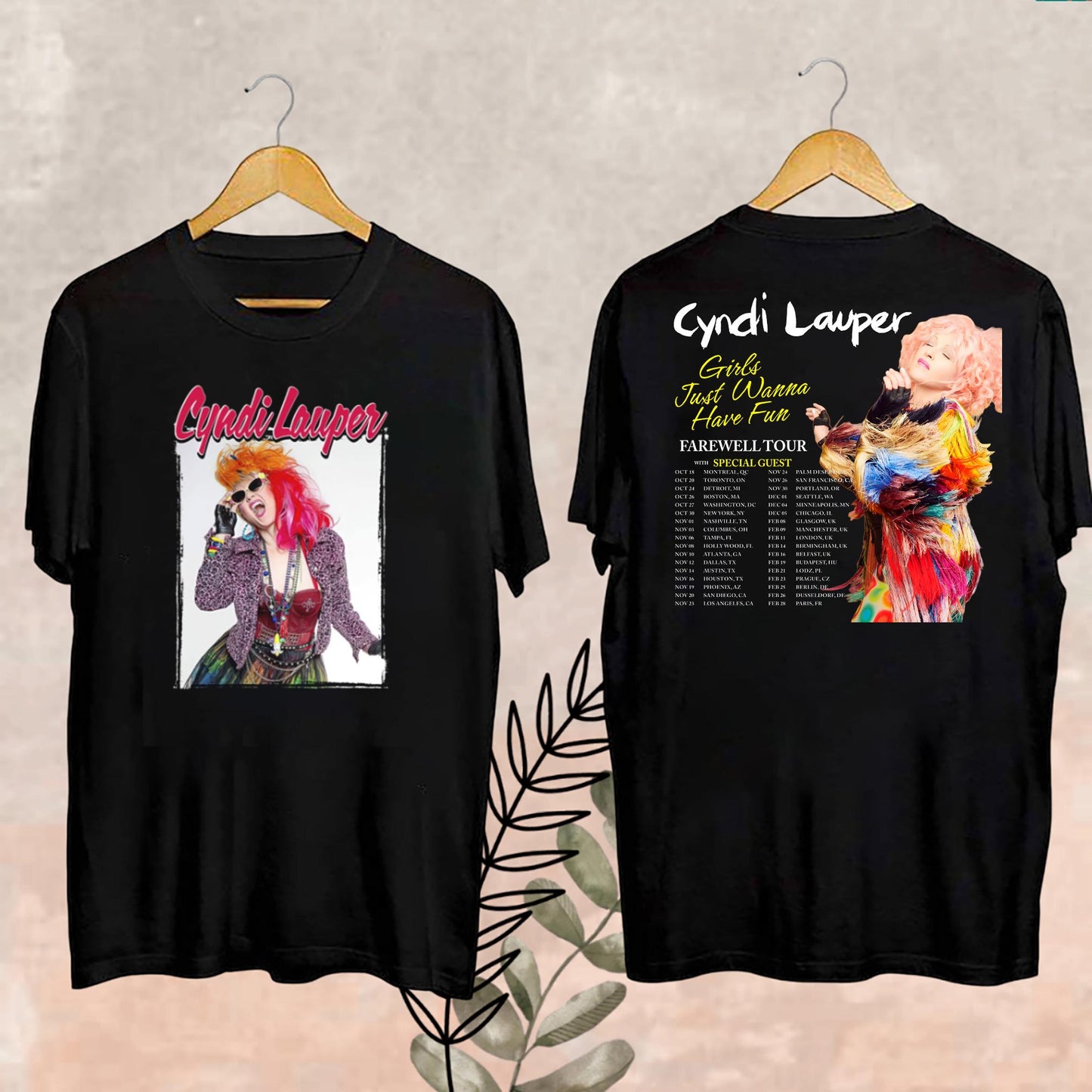Cyndi Lauper Graphic Shirt - Girl Just Wanna Have Fun Farewell Tour 2024
