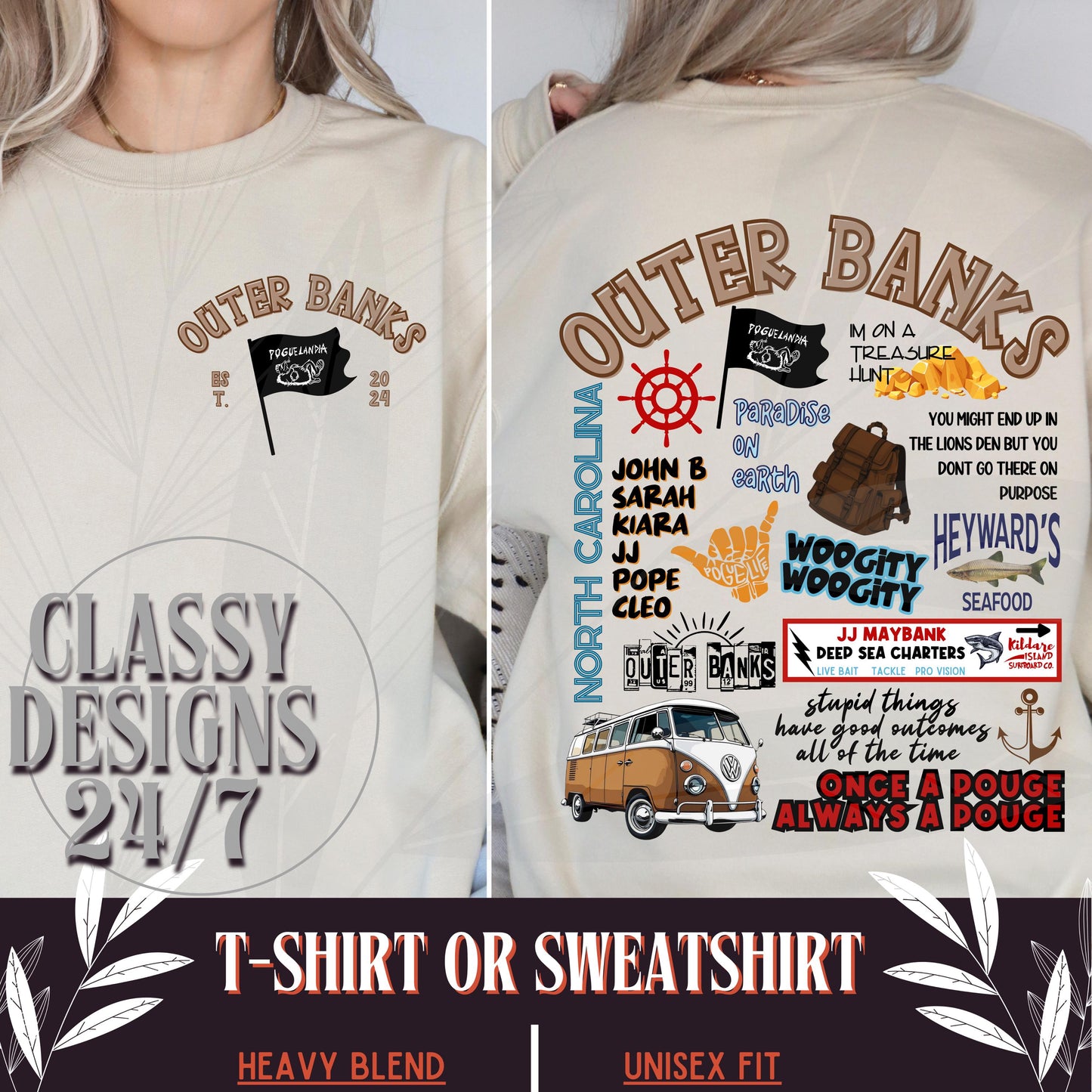 OBX Sweatshirt, OBX Shirt, OBX Sweatshirt, Pogue Life, John B