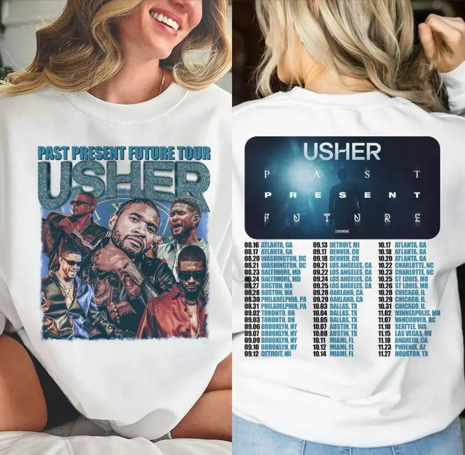Usher Past Present Future Tour 2024 Shirt, Usher 2024 Concert