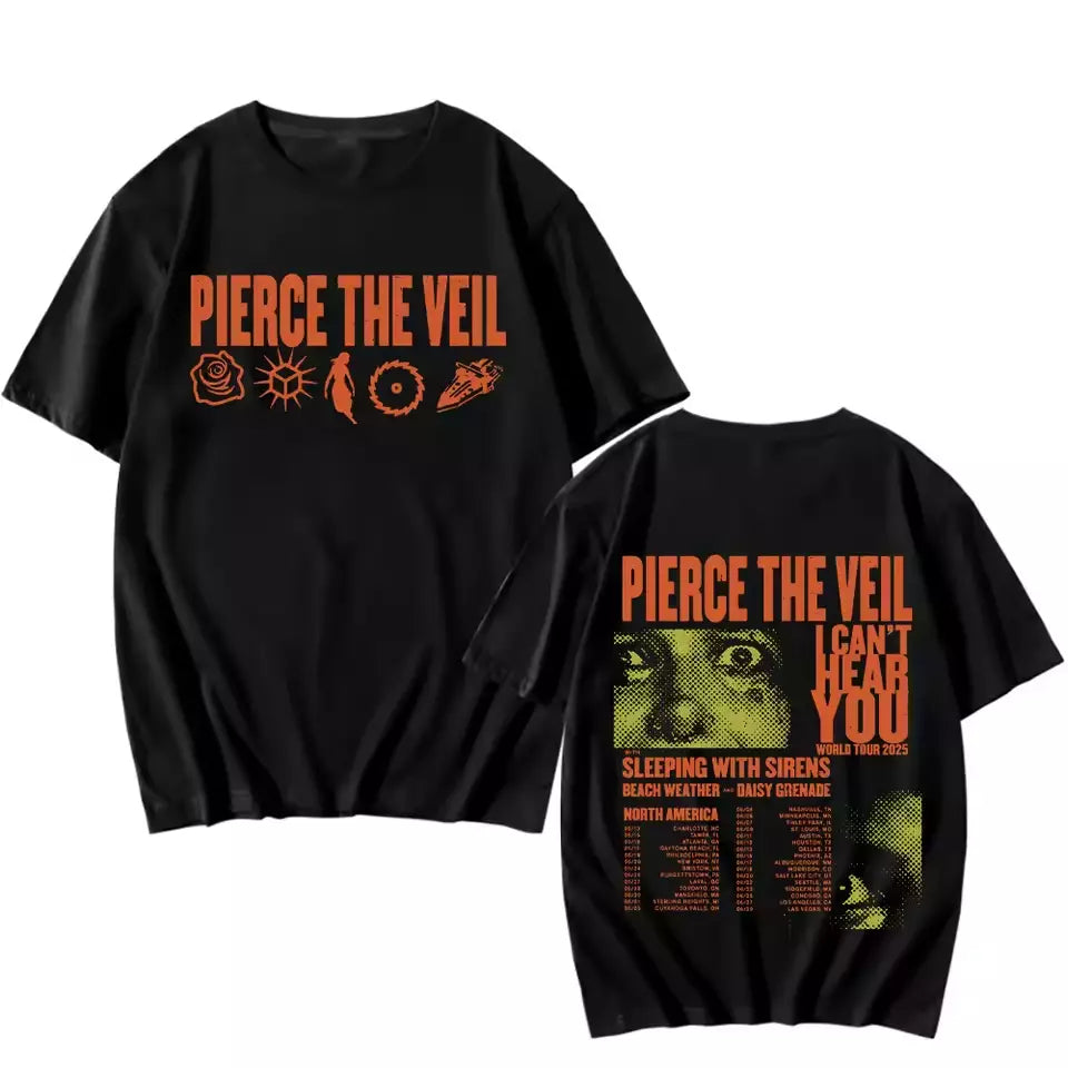 Pierce The Veil I Can't Hear You World Tour 2025 T-shirt Double Sided