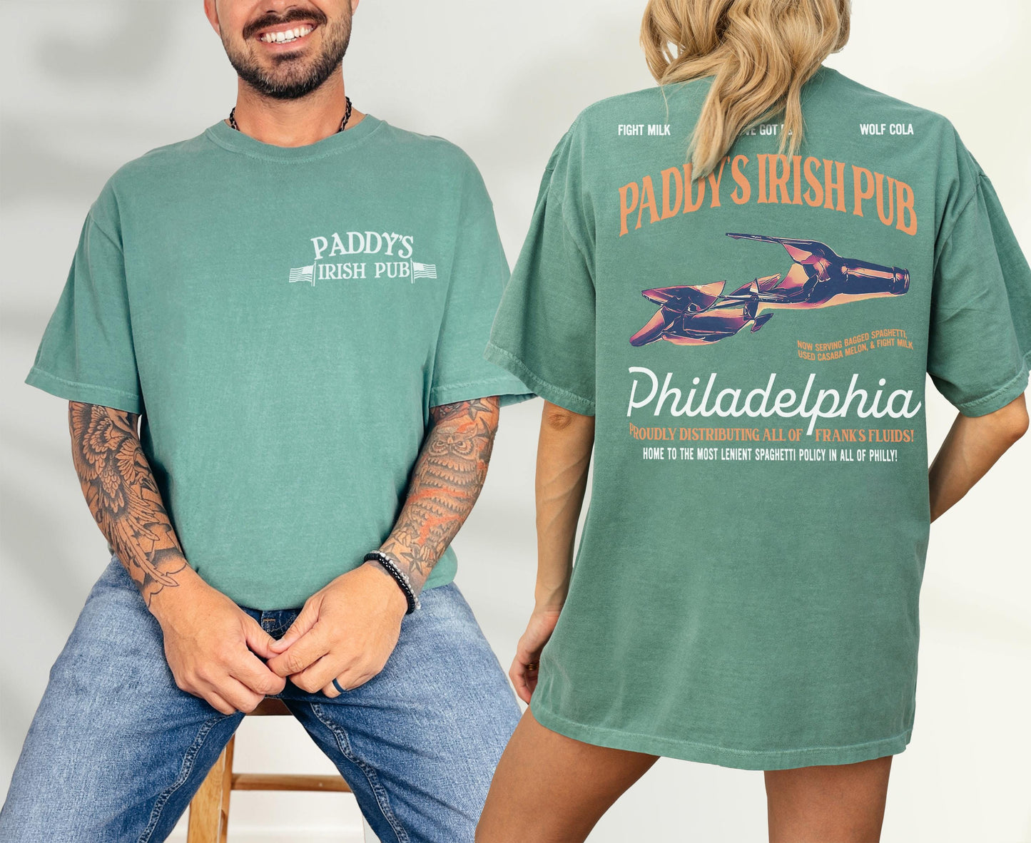 Paddy's Pub T-Shirt, Front Back It's Always Sunny in Philadelphia TV Show Tee