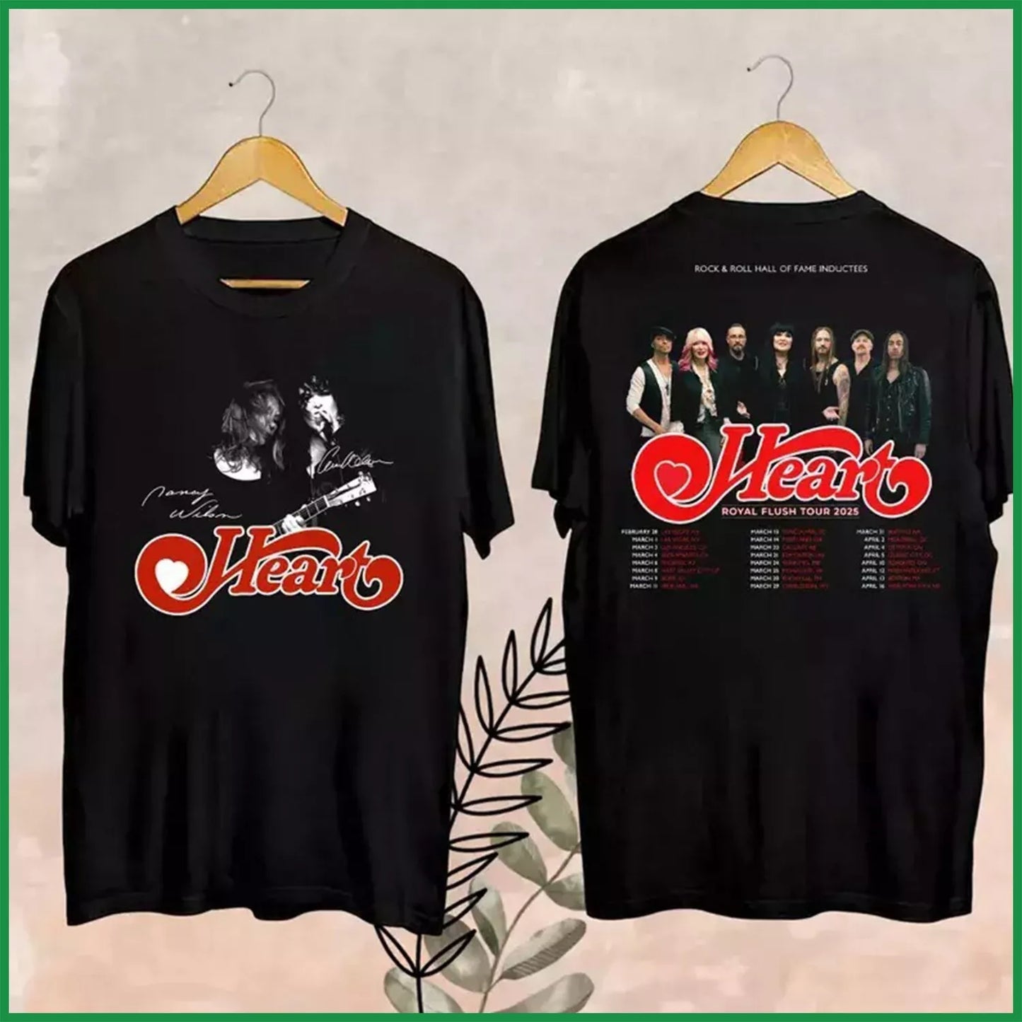 Rock Band Heart 2025 Tour Shirt, Heart Tour 2025 T-Shirt Full Size