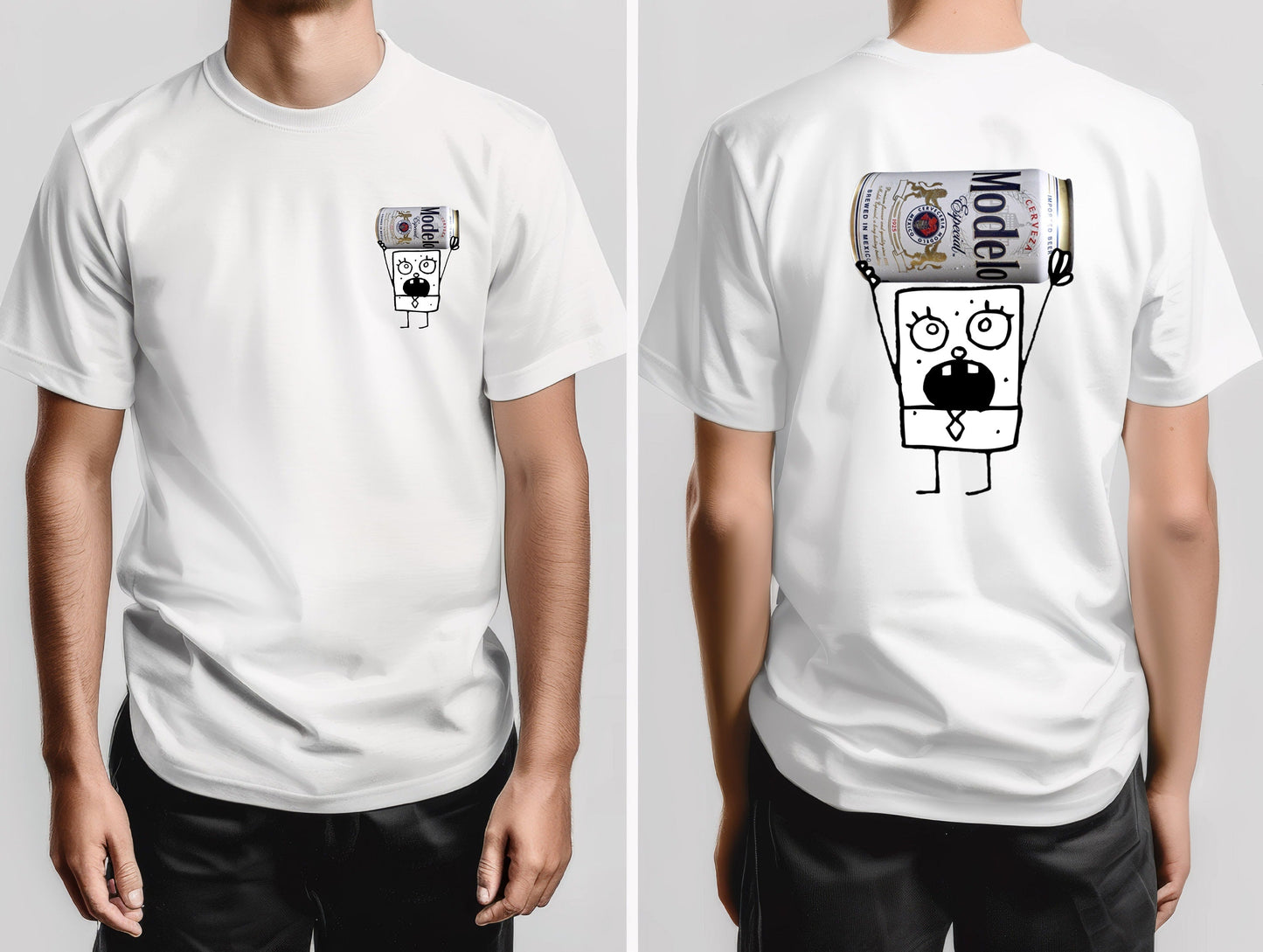Doodlebob shirt, doodlebob modelo, modelo, doodlebob shirt