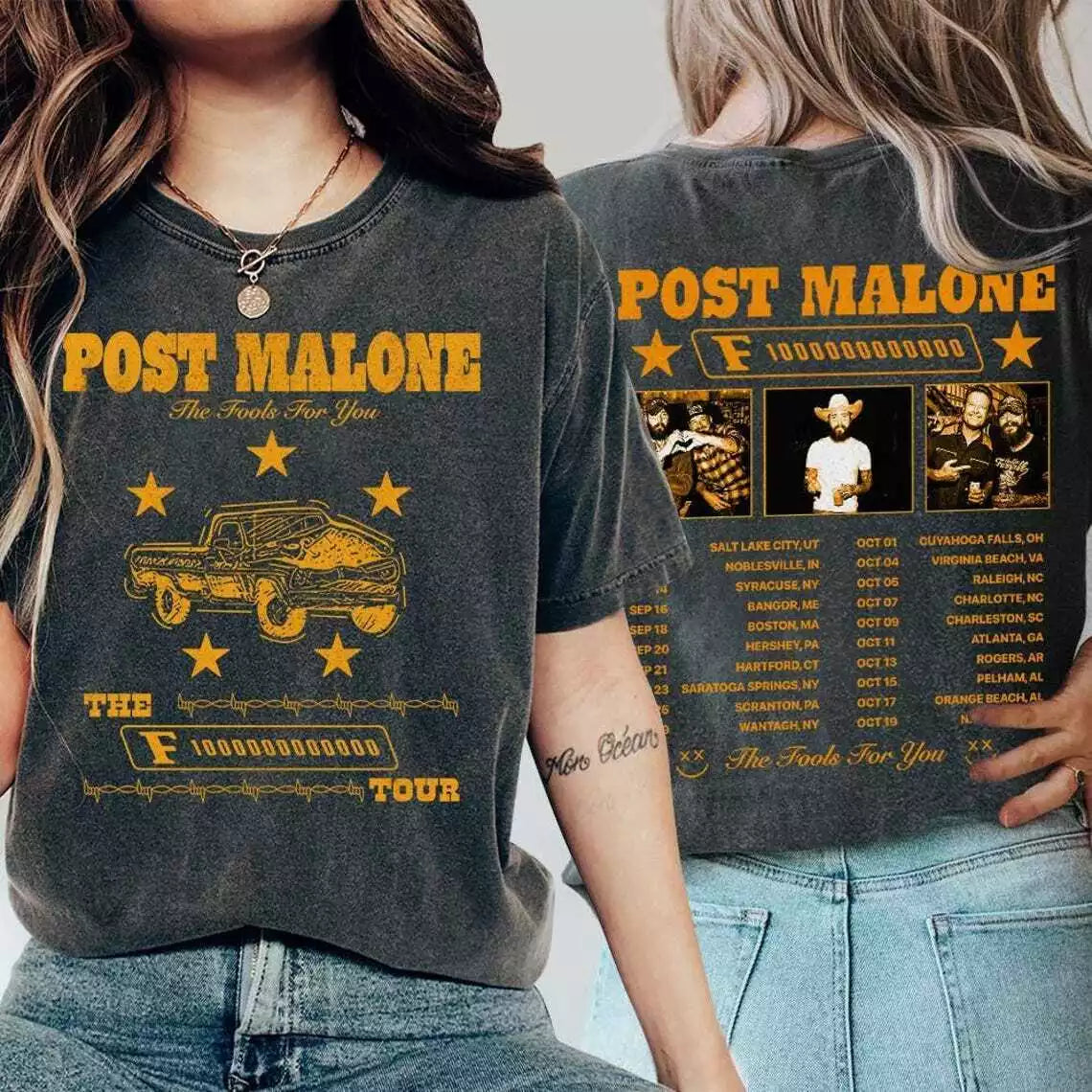 Post Malone Tour Shirt, Music 2 Sides Shirt Post Malone The F-1 Trillion Album