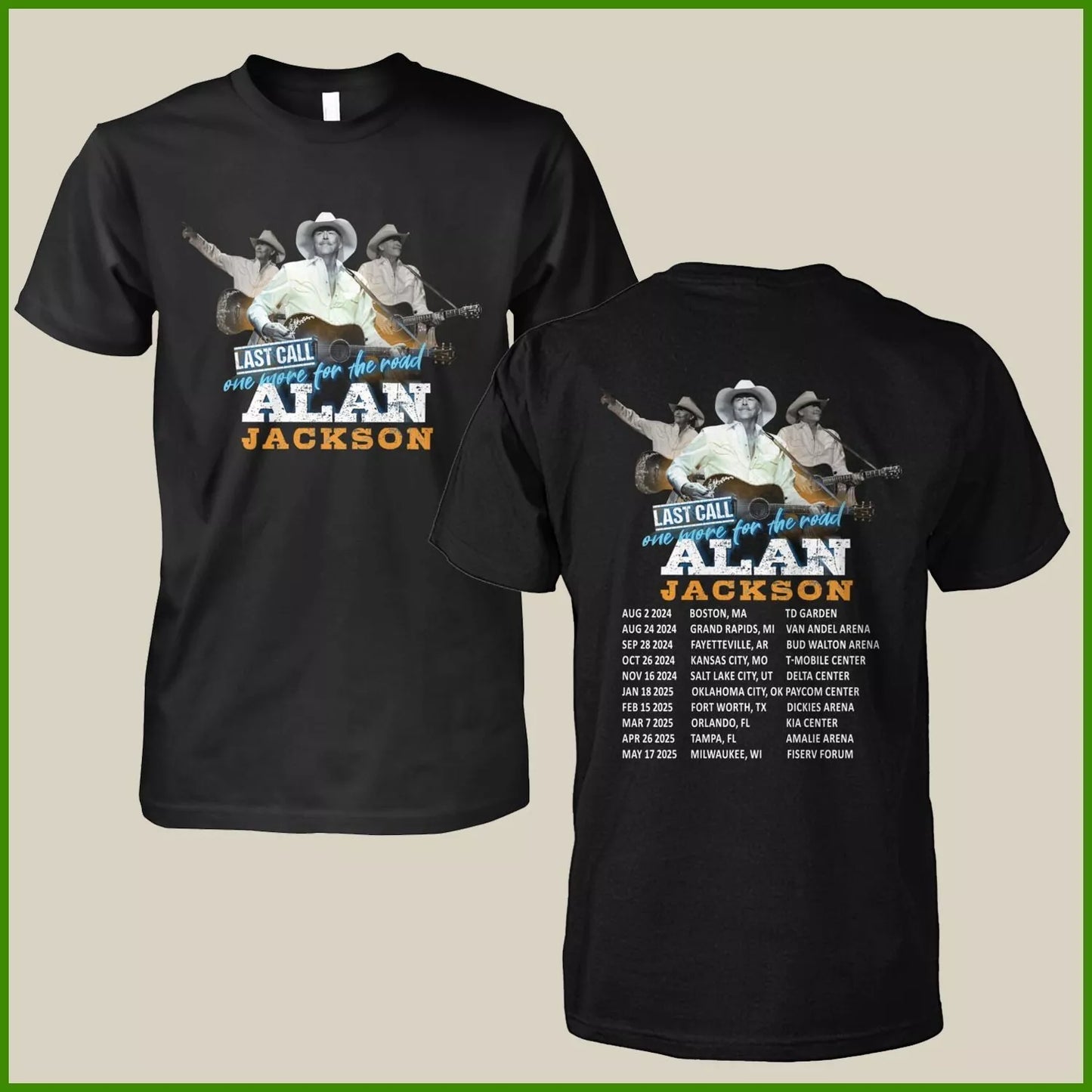 Alan Jackson Last Call One More For The Road Tour 2024-2025 T-shirt