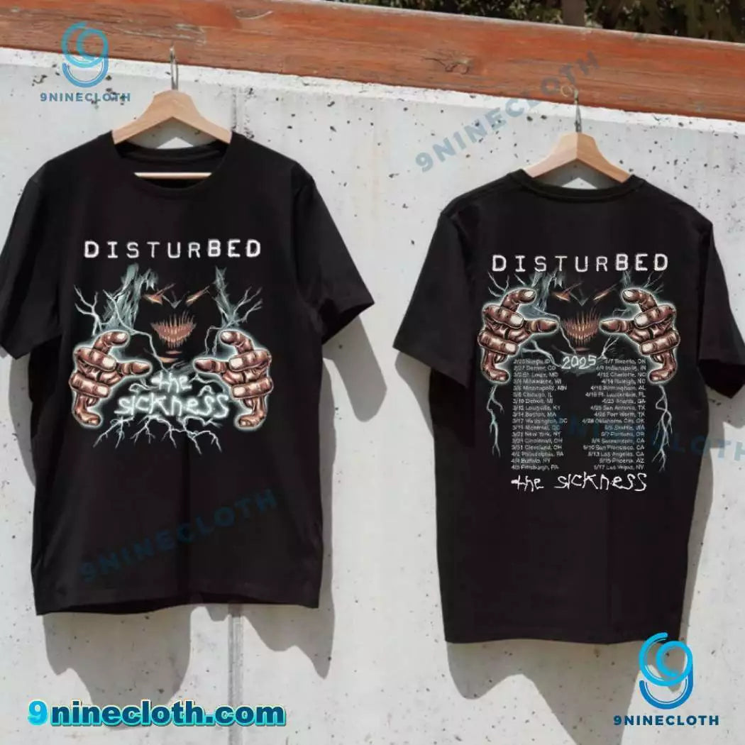 Disturbed The Game Sickness 2025 Tour Unisex T-shirt