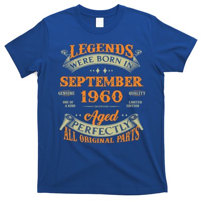 63rd Birthday Vintage Legends Born In September 1960 Cute Gift T-Shirt