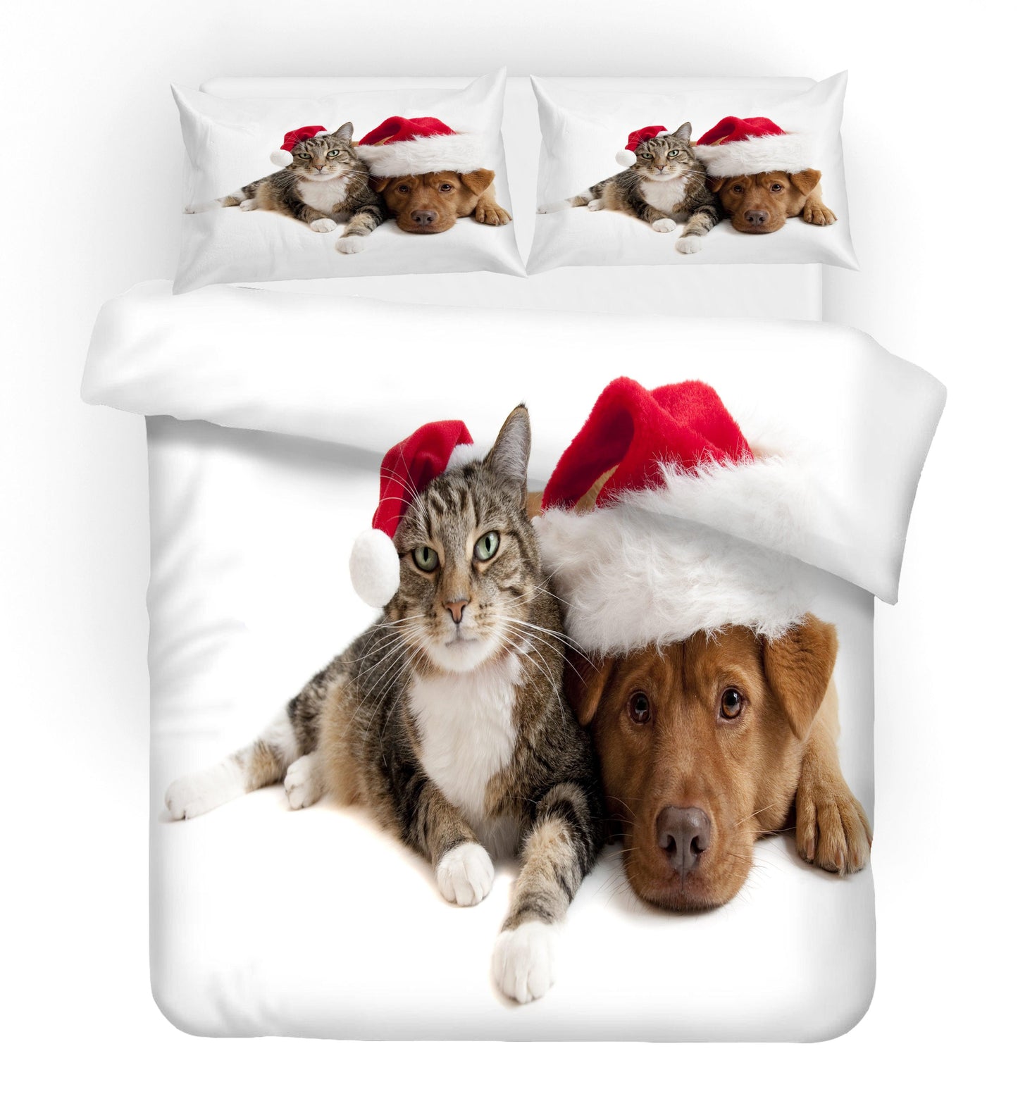 3D Animal Christmas Quilt Cover Set Bedding Set Duvet Cover Pillowcases WJ 1649