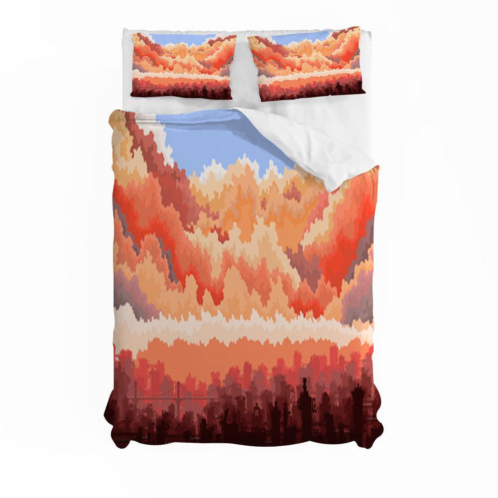 3D Artistic Color Cloud Quilt Cover Set Bedding Set Duvet Cover Pillowcases 186