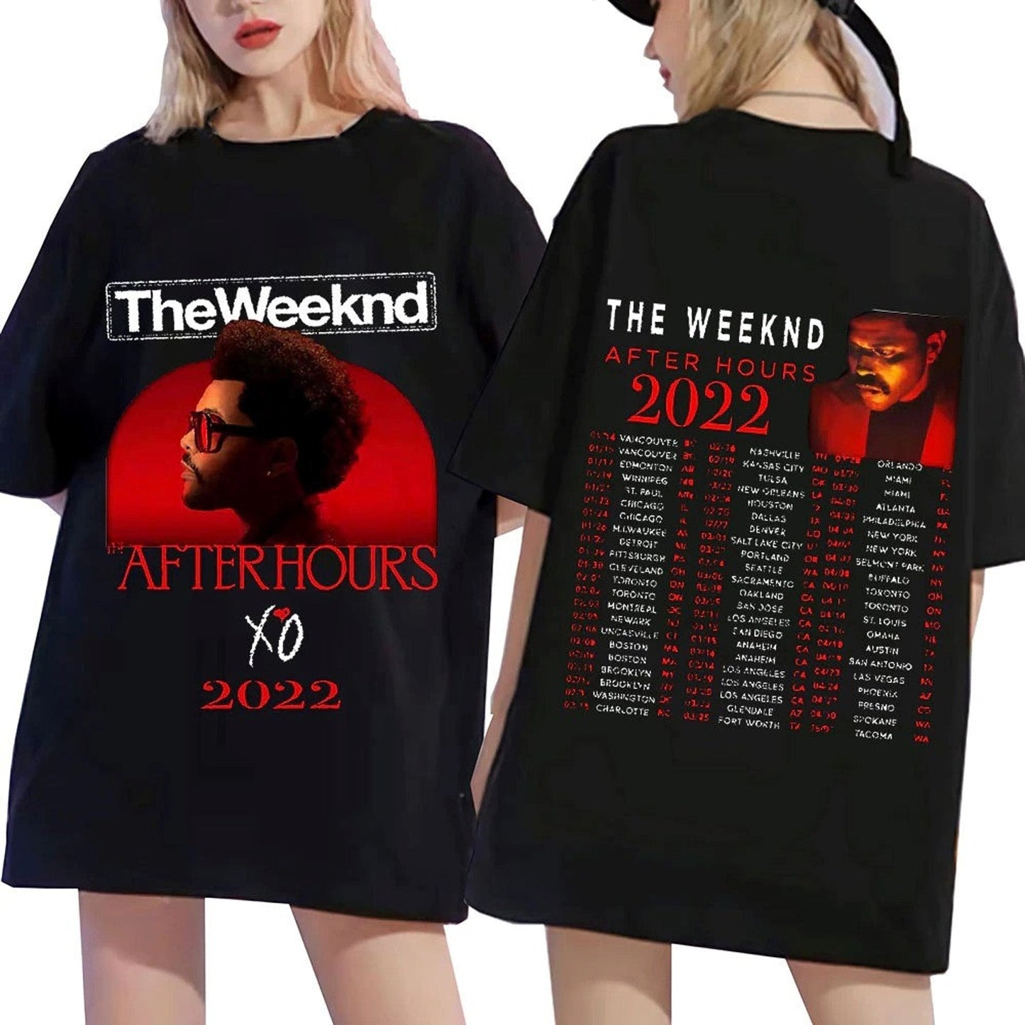 The Weeknd After Hours Vintage Double Sided T-shhirt