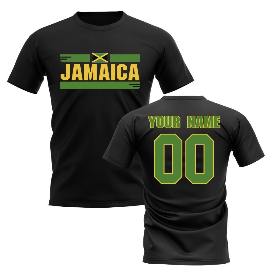 Personalized Jamaica Fan Football T-Shirt