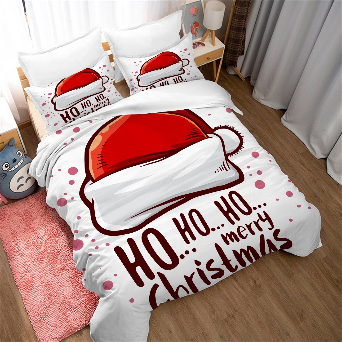 3D Cartoon Christmas Quilt Cover Set Bedding Set Duvet Cover Pillowcases WJ 1643