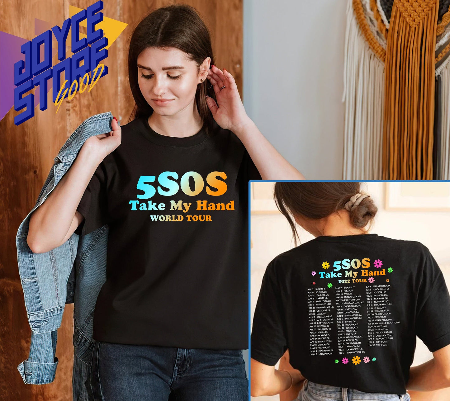 5 Seconds Of Summer 2022 Tour Double Sided Shirt