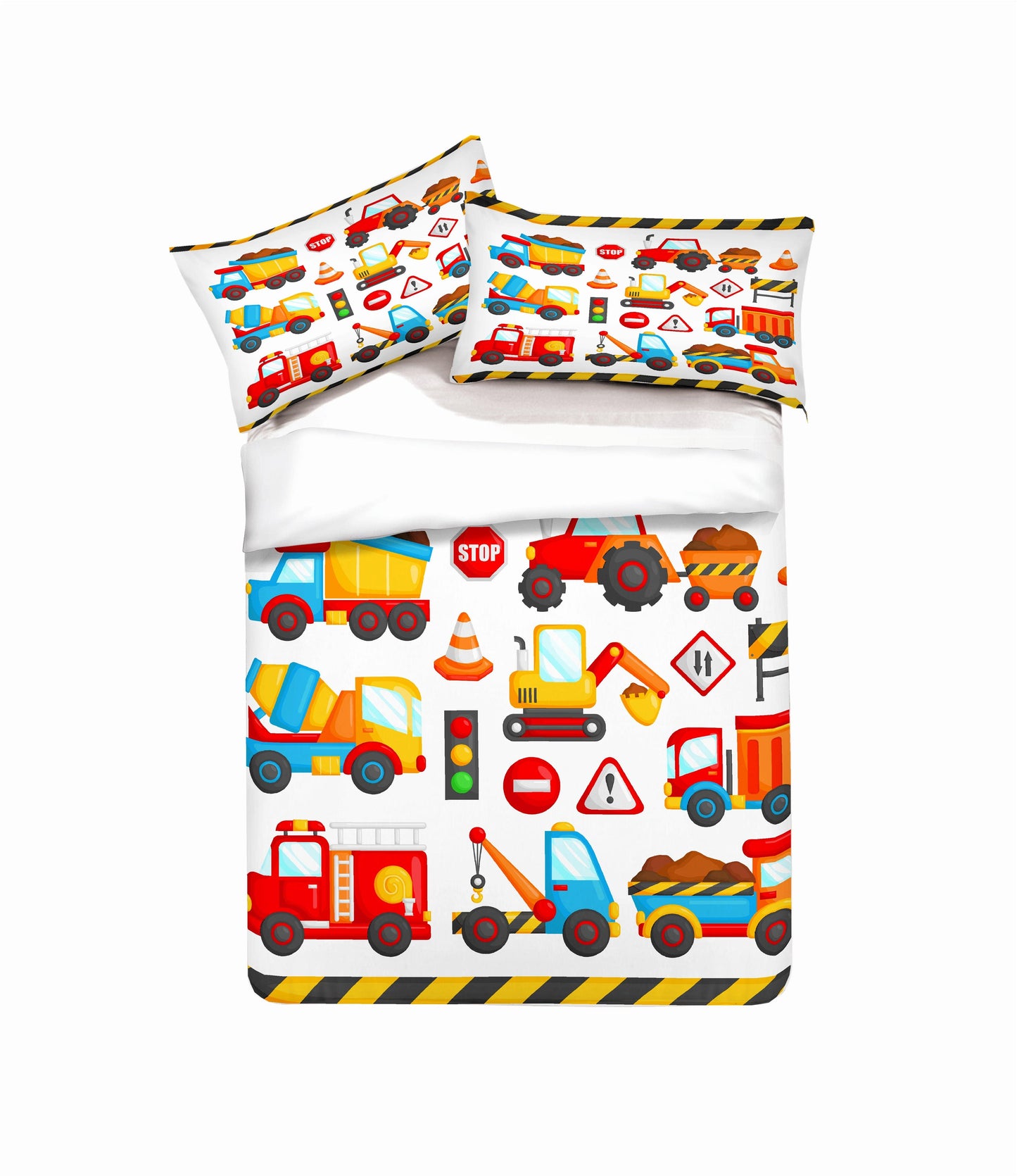 3D Cartoon Toy Car Quilt Cover Set Bedding Set Pillowcases 83
