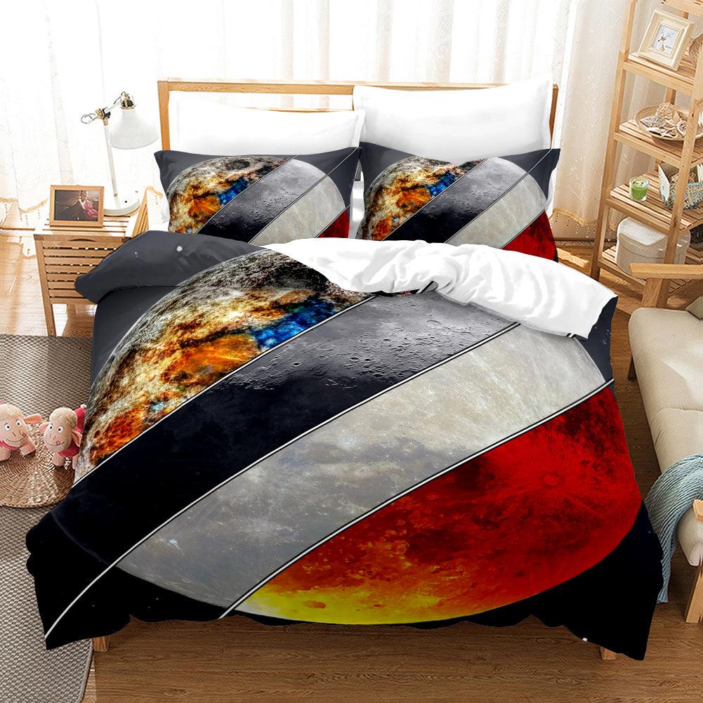 3D Black Earth Quilt Cover Set Bedding Set Pillowcases 43