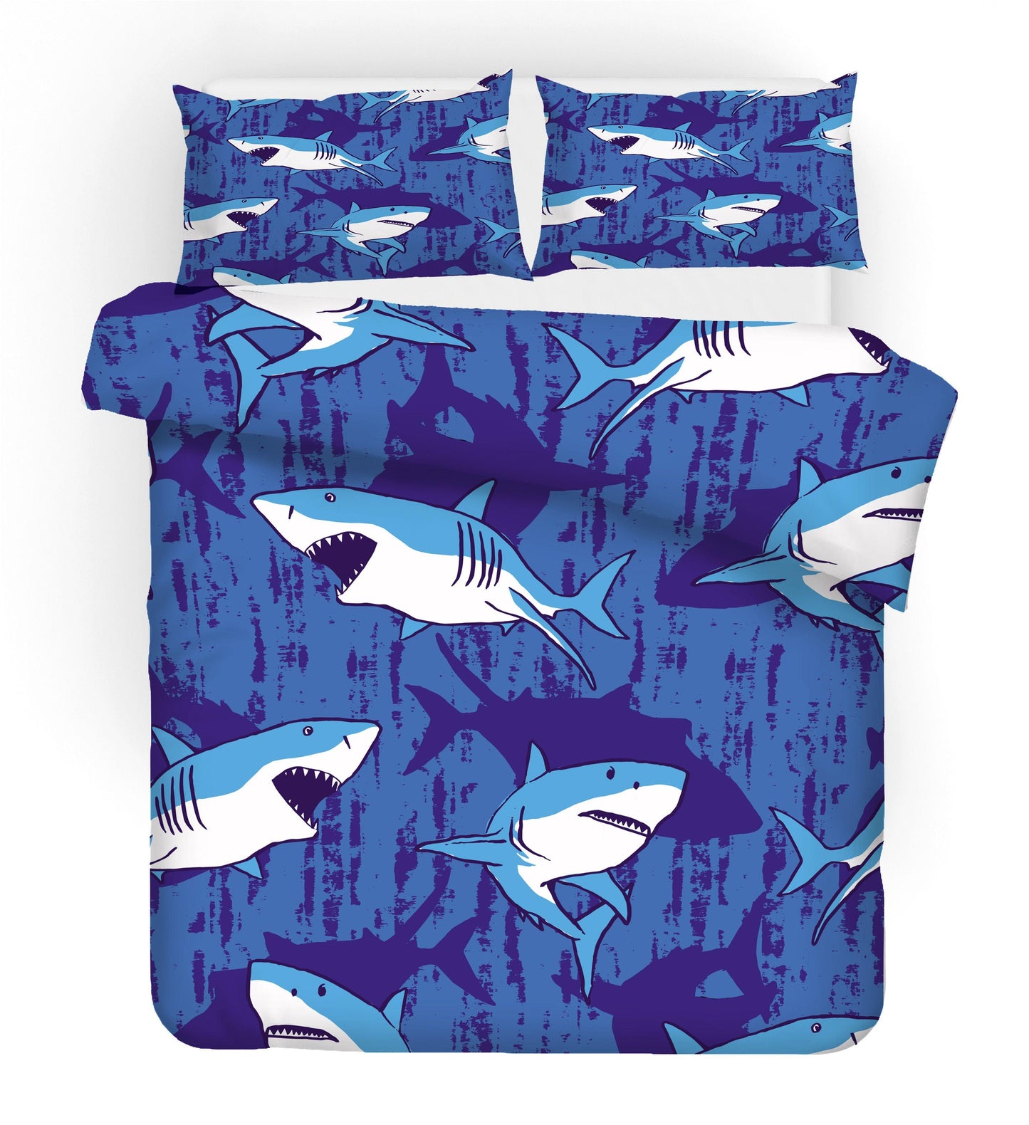 3D Blue Shark Animal Quilt Cover Set Bedding Set Duvet Cover Pillowcases 40