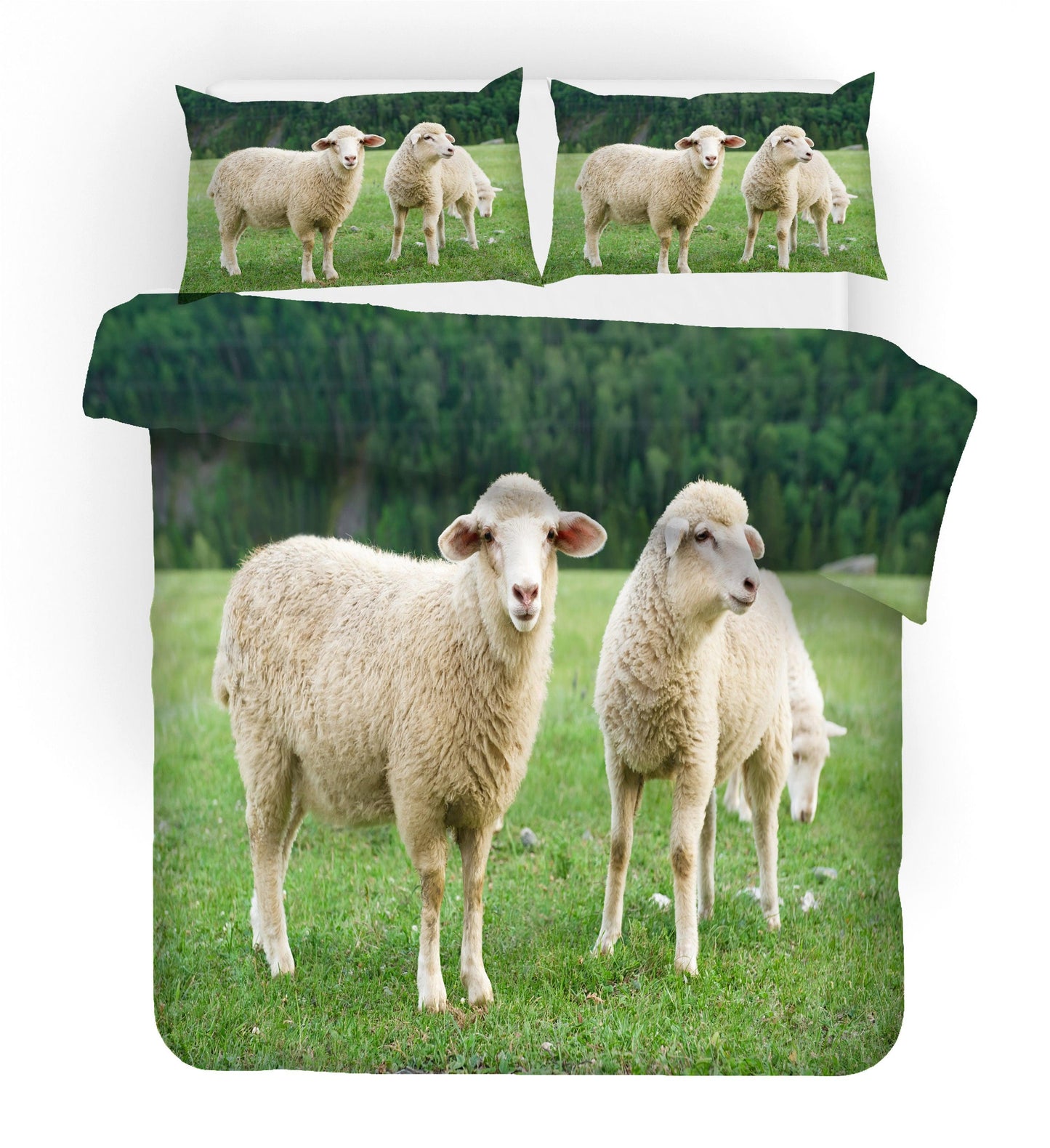3D Animal Sheep Meadow Quilt Cover Set Bedding Set Duvet Cover Pillowcases 28