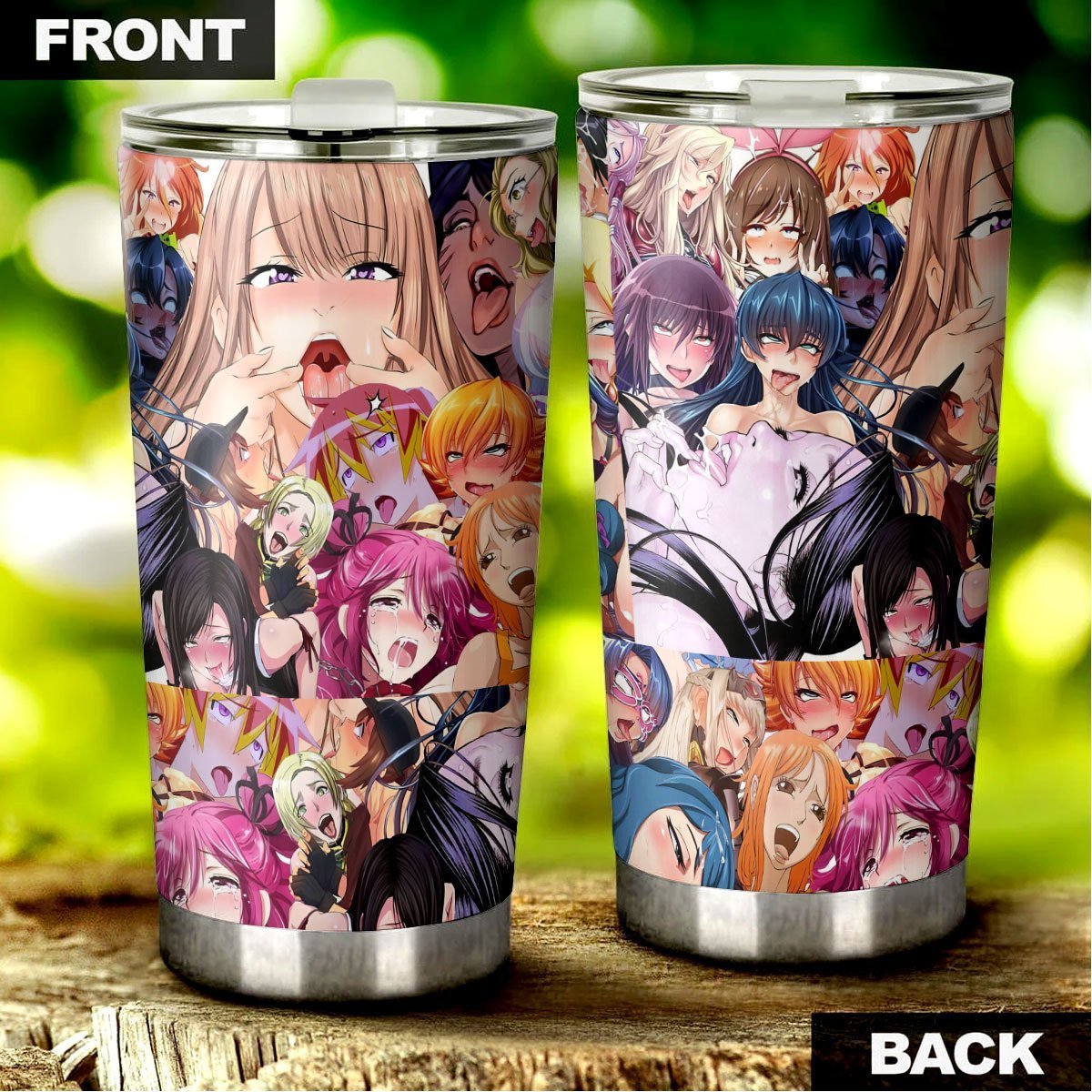 Ahegao Tumbler Cup Custom Pattern Car Interior Accessories