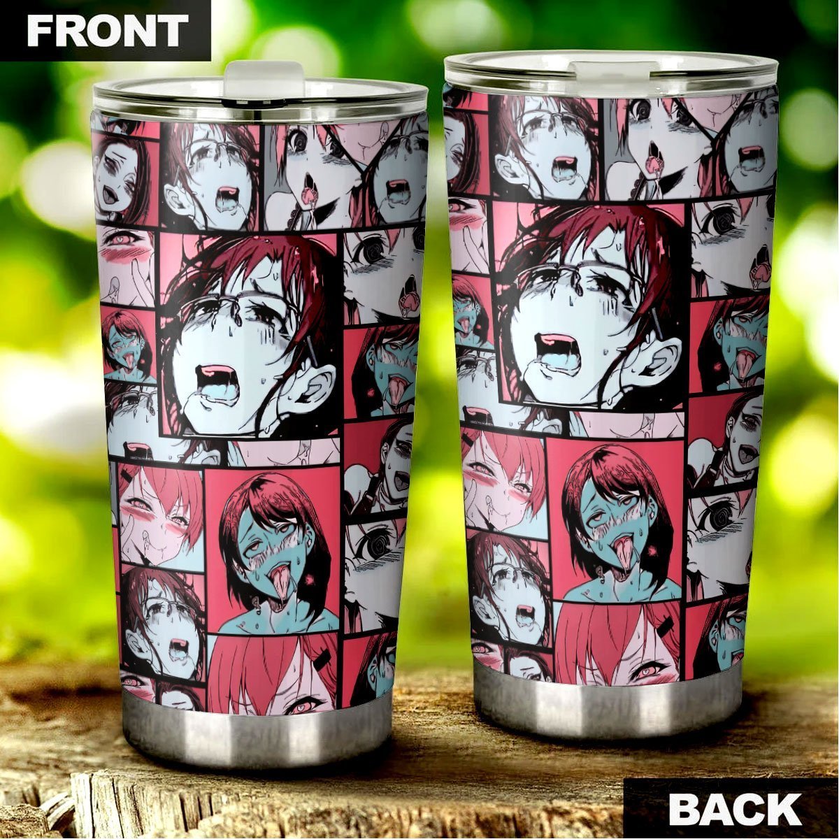 Ahegao Tumbler Cup Custom Vintage Car Interior Accessories