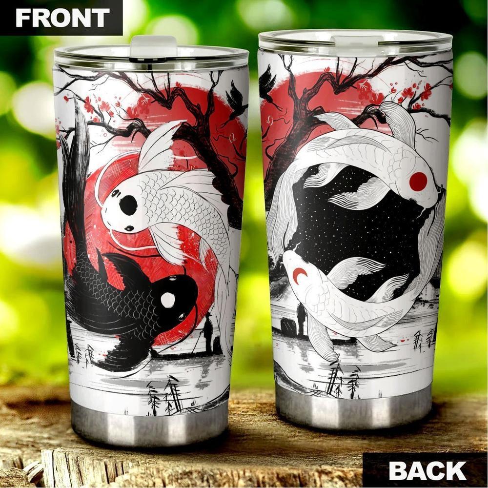 Amazing Koi Fish Tumbler Cup Custom Stainless Steel