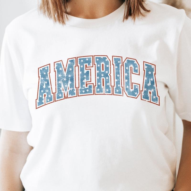 America Stars Fourth Of July Unisex Garment-dyed T-shirt TK43GN